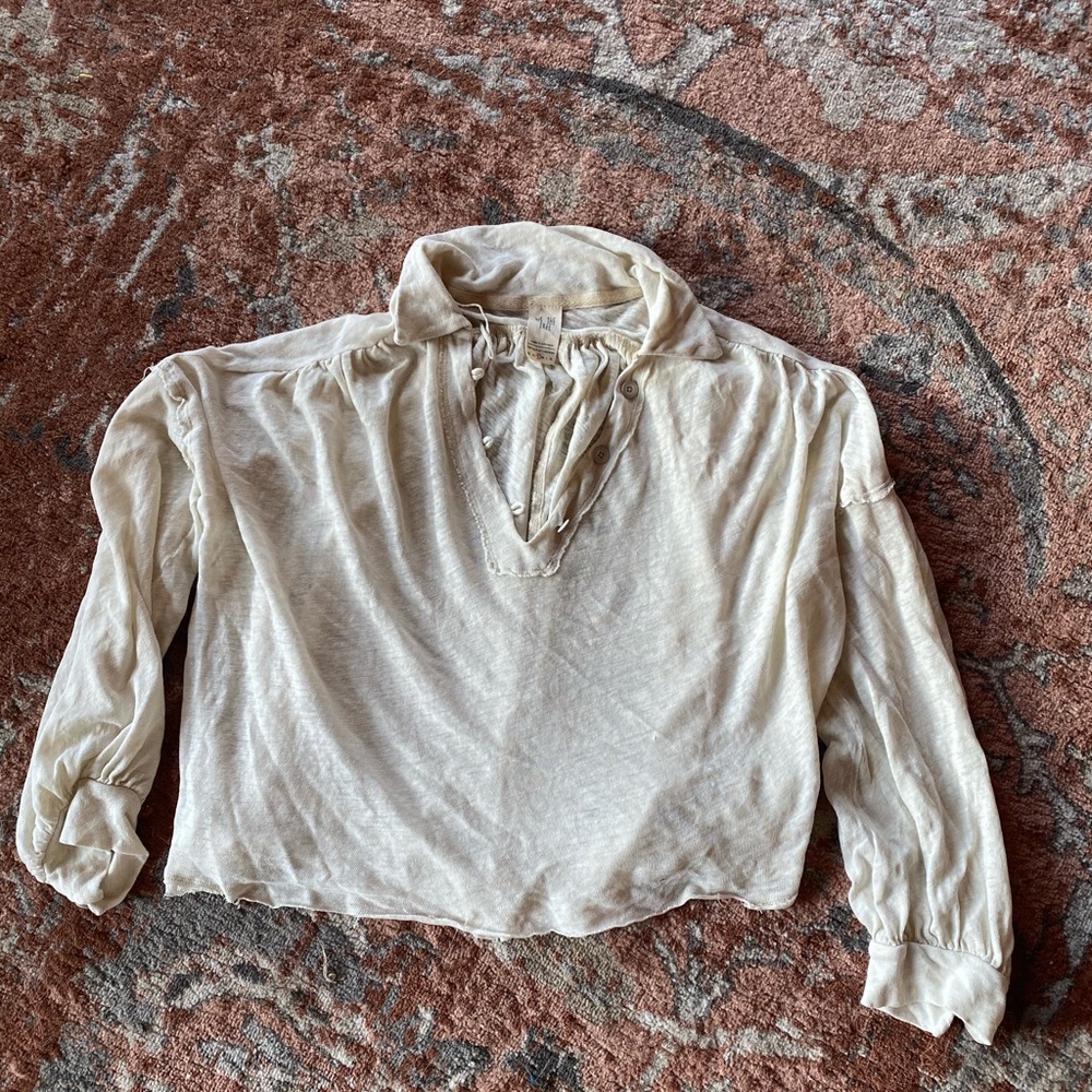 White Free People shirt